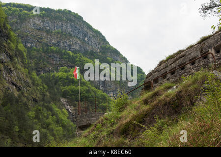 Military fortress. Italian front. WWI Stock Photo