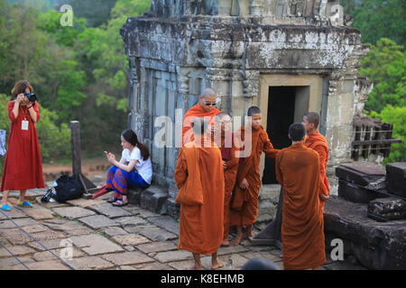 monk in cambodia Stock Photo