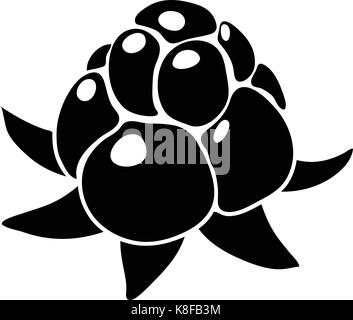 Wild raspberry icon, simple style Stock Vector