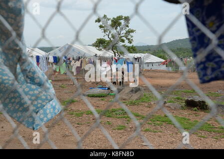 Imvepi, Uganda. 27th June, 2017. A South Sudanese refugees can be seen at the refugee settlement in Imvepi, Uganda, 27 June 2017. More than two million people have fled the civil war in South Sudan, one million of them in Uganda. Credit: Gioia Forster/dpa/Alamy Live News Stock Photo