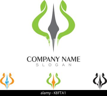 Logos of green leaf ecology nature element vector icon Stock Vector