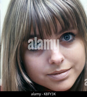 SAMANTHA JUSTE (1944-2014) UK model and TV music show presenter in May 1967. Photo: Tony Gale Stock Photo