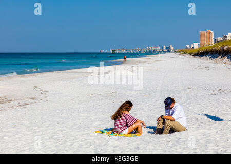 St. Andrews State Park on the Gulf of Mexico in Panama City Beach Florida Stock Photo