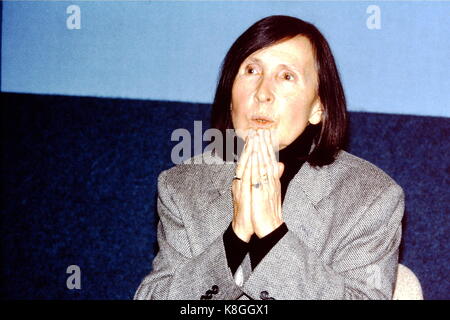 Film director Yannick Bellon appears in Lyon, France Stock Photo