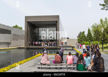 Chinese visitors Nanjing Massacre Memorial, China Stock Photo