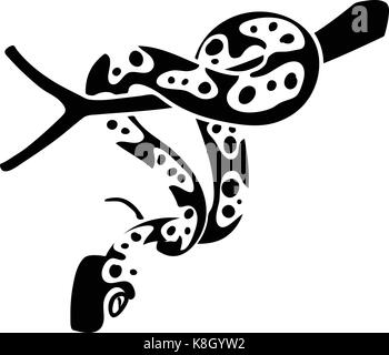 Ball python icon, simple style Stock Vector