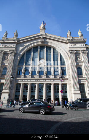 France, Paris, the train station entrance 'Gare Du Nord'. Stock Photo