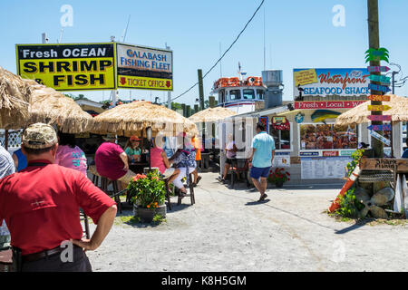 North Carolina,NC,Calabash,fishing town,seafood,regional cuisine,dining,food kiosk,sign,Calabash River,NC170518013 Stock Photo