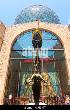FIGUERES, SPAIN-JULY 17, 2017: Details from the interior of the famous museum and theatre of Salvador Dali in his home town of Figueres, in Catalonia, Stock Photo