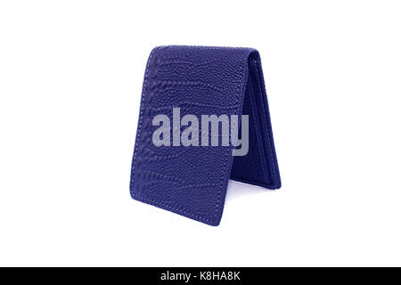Blue wallet on isolated Stock Photo
