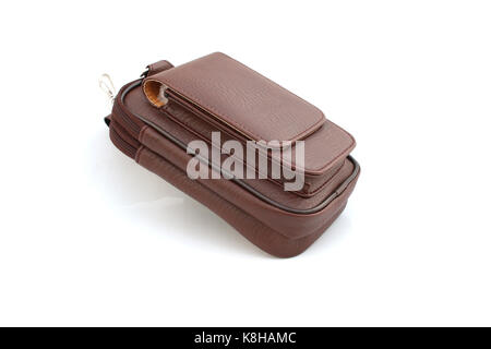 Brown pocket bag on isolated Stock Photo