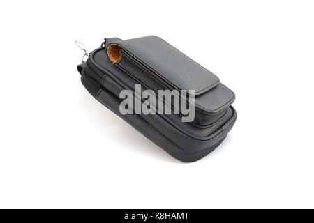 Black pocket bag on isolated Stock Photo