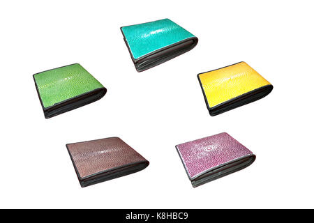 group Wallet made of stingray skin Stock Photo