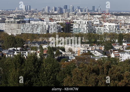 Paris and suburbs seen from meudon, 92, france. france. Stock Photo