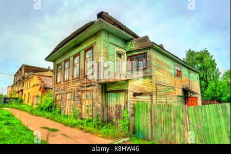Traditional Russian wooden house in Rostov Stock Photo