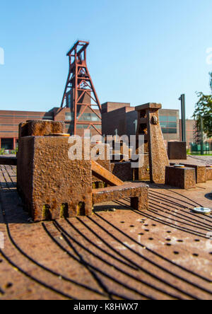 Zollverein Coillery, UNESCO world heritage site, in Essen, Germany, former coal mine, today a mixture of museum, cultural event location and industria Stock Photo