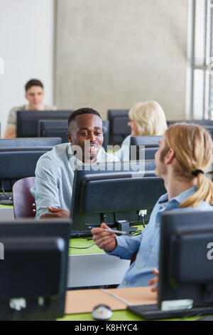 African student learns in computer course at university Stock Photo - Alamy