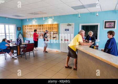 North Carolina,NC,Cedar Island,Outer Banks,Ferry Terminal,Information Center,desk,inside interior,NC170518058 Stock Photo