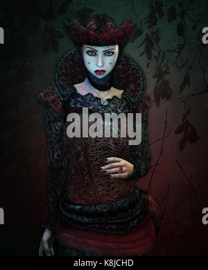 3d computer graphics of a lady in Gothic style clothing Stock Photo