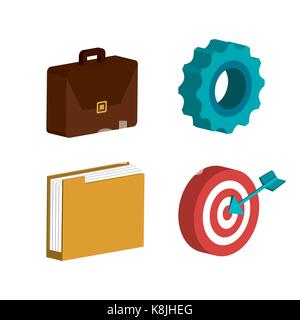 business set isometrics icons vector illustration design Stock Vector