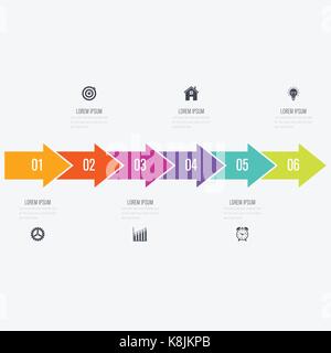 Vector arrows infographic with 5 options Stock Vector