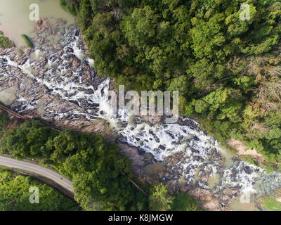 aerial view of a rocky river in the afternoon Stock Photo