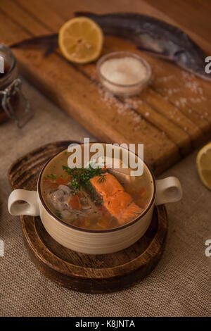 fish soup composition Stock Photo