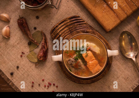 fish soup composition Stock Photo