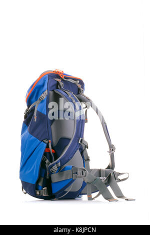 Image of tourist backpack on empty background Stock Photo