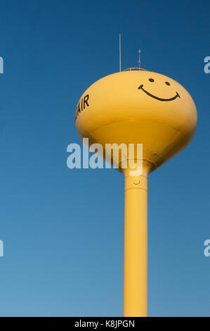 The Smileyface Water tower in Adair, Iowa, USA Stock Photo