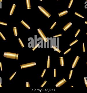 Vector Different Bullet Seamless Pattern Stock Vector