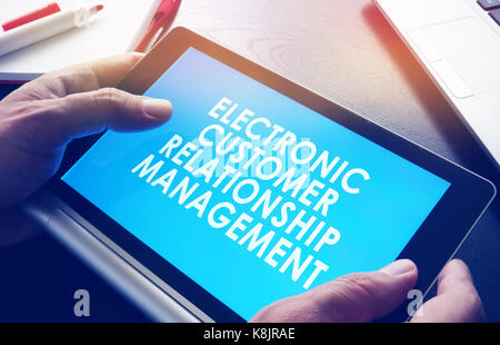 ECRM electronic customer relationship management. Stock Photo
