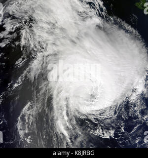 Hurricane viewed from space. Elements of this image are furnished by NASA. Stock Photo