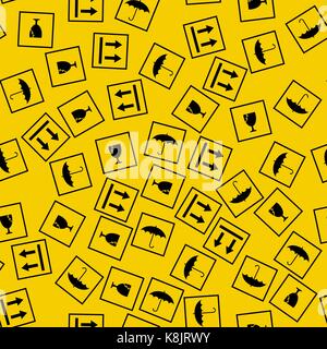 Different Symbols Seamless Pattern Stock Vector