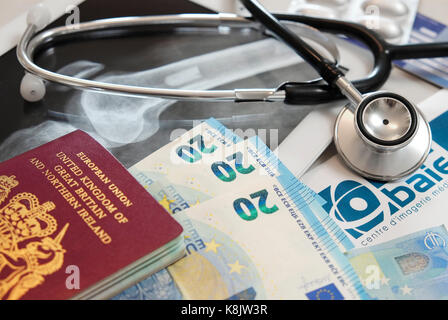 european medical healthcare and holiday travel insurance Stock Photo