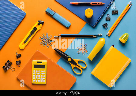 composition of school supplies Stock Photo