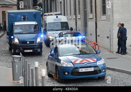 Last day of trial for the accused of Global cash hold up, Lyon (France) Stock Photo