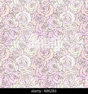 Autumn foliage tied with blue bows and culs vector seamless backround Stock Vector