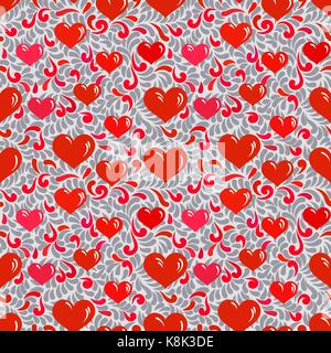 Cute seashells pattern with swirls and nautilus Stock Vector