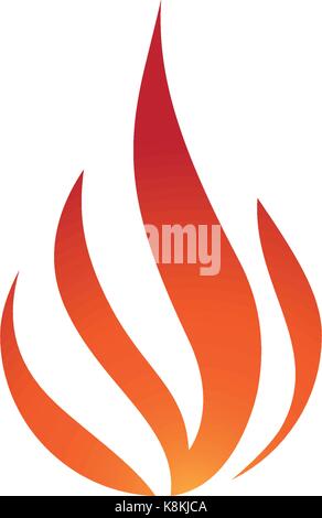 Fire flame Logo Template vector icon Oil, gas and energy logo concept Stock Vector