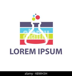 colorful lab logo, colorful lab icon, isolated on white background. Stock Vector