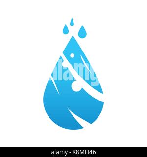 elegant drop of water icon, icon design, isolated on white background. Stock Vector