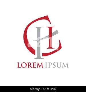 letters CH logo, elegant initials CH, icon design, isolated on white background. Stock Vector