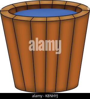 sauna bucket, vector symbol , icon  design. illustration isolated on white background. Stock Vector
