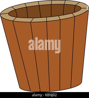 sauna bucket, vector symbol , icon  design. illustration isolated on white background. Stock Vector