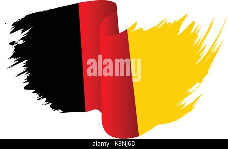 Germany flag vector symbol icon  design. German flag color illustration isolated on white background. Stock Vector