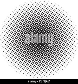 halftone circle vector logo symbol, icon, design. abstract dotted globe illustration isolated on white background. Stock Vector