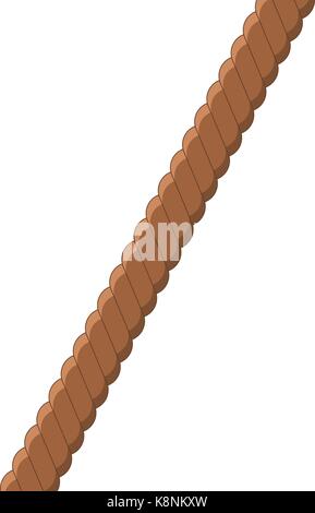 Rope, cartoon line design, icon, symbol. Vector illustration isolated on white background. Stock Vector