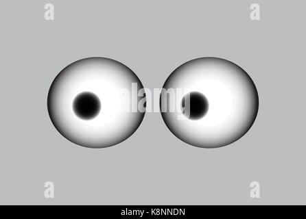 Halloween green spooky eyes vector isolated on white background. Illustration of Evil, dangerous, wild angry cat iris cartoon Stock Vector