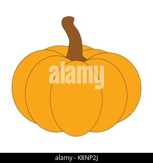 Halloween pumpkin vector illustration isolated on white background. Stock Vector